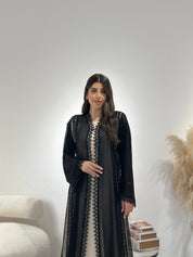 C 1307 Black Lace Abaya