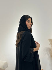 C 1311 Black Lace Abaya