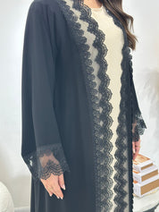 C 1311 Black Lace Abaya
