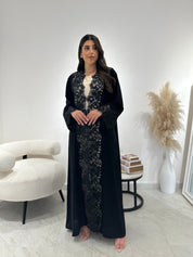C 1319 Black Lace Abaya