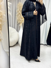 C 1330 Black Floral Abaya