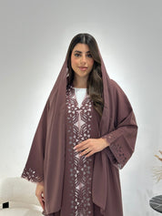 C 1340 Deep Brown Abaya