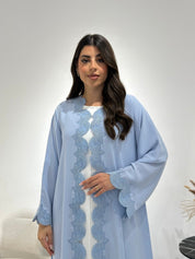 C 1341 Light Blue Lace Abaya