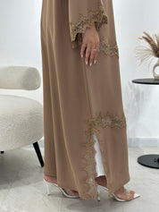 C 1344 Camel Lace abaya