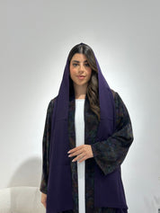 C 1345 Purple Green Abaya