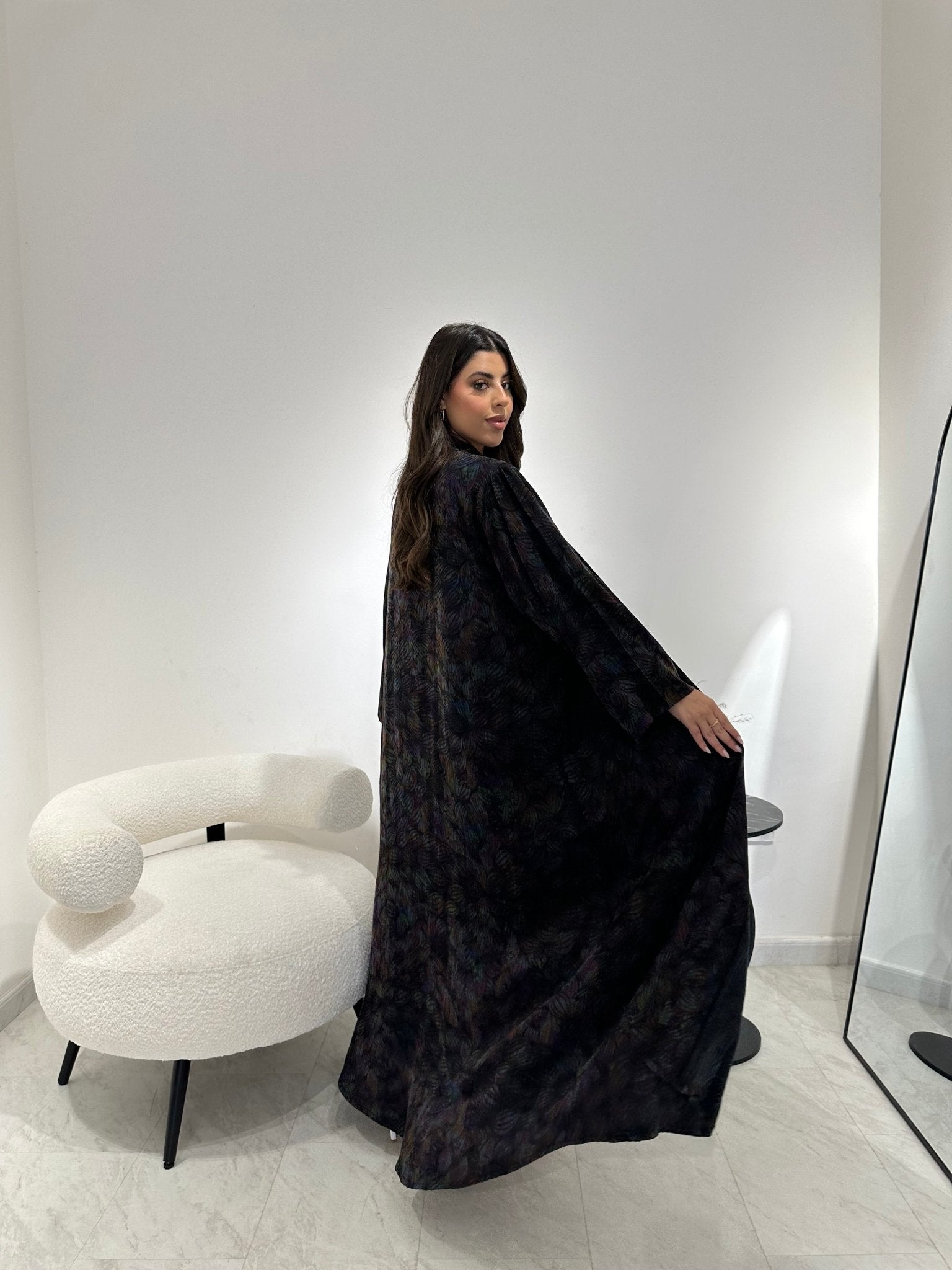 C 1345 Purple Green Abaya