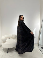 C 1345 Purple Green Abaya