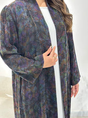 C 1345 Purple Green Abaya
