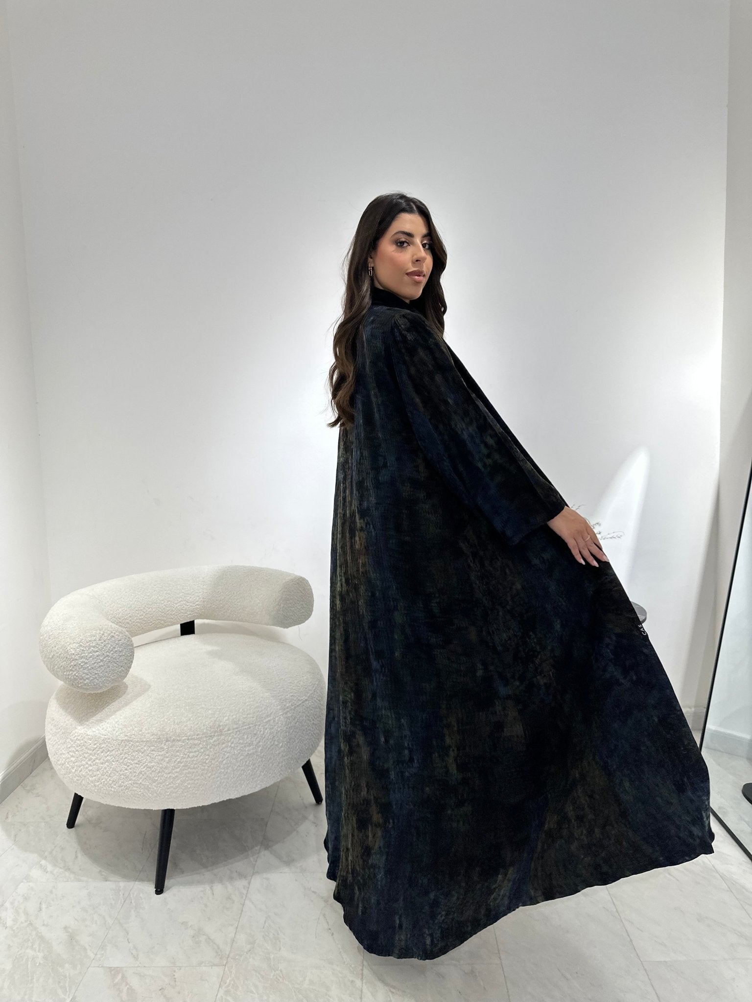 C 1346 Blue Green Abaya