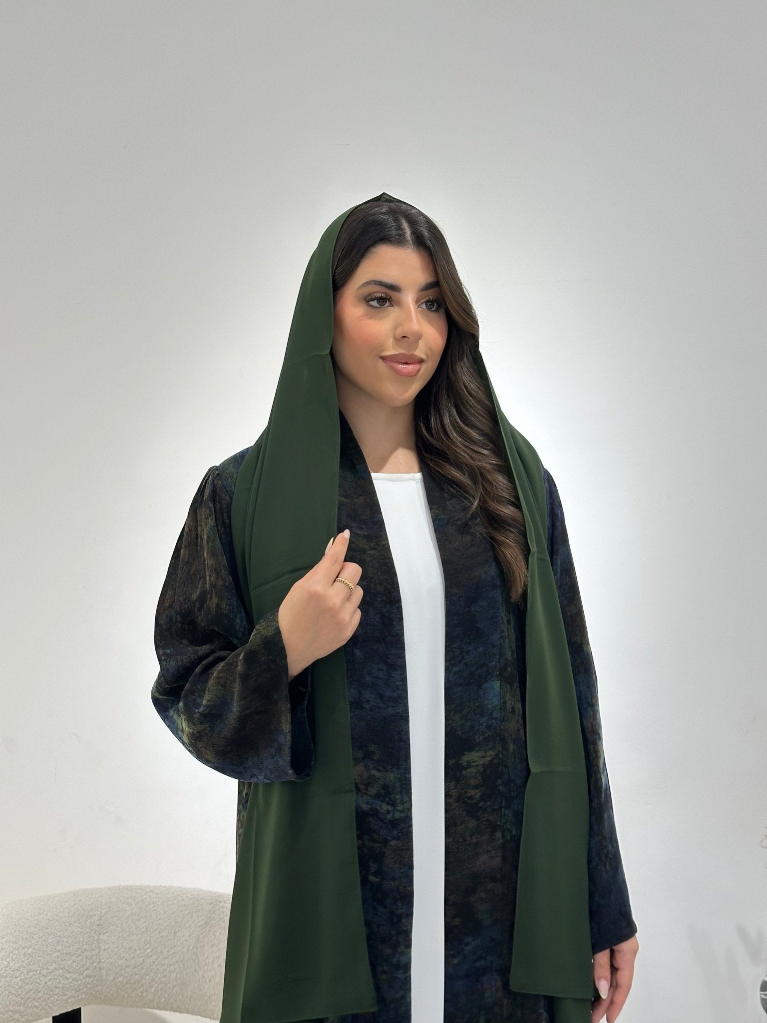 C 1346 Blue Green Abaya