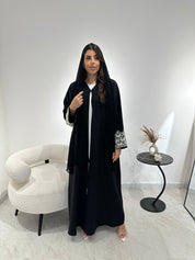 C 1350 Black Beaded Abaya