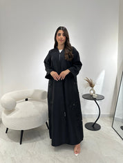 C 1351 Black Beaded Abaya