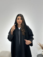 C 1351 Black Beaded Abaya