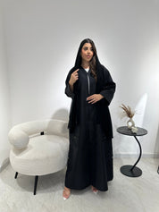 C 1351 Black Beaded Abaya