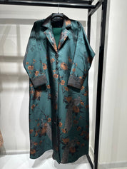 C 1357 - 03 Green Peacock Printed Abaya