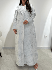 C 1364 - 01 Light Grey Floral Abaya