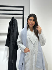 C 1364 - 01 Light Grey Floral Abaya