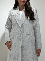 C 1364 - 01 Light Grey Floral Abaya