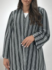 C 1378 Black Wave Abaya
