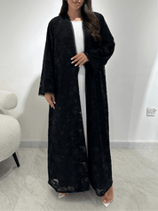 C 1380 Black Dantel Abaya