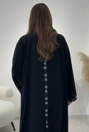 C 1427 Black Lace Abaya