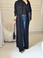 C 1455 Black Beaded Abaya