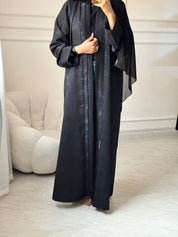 C 1463 Dark Blue Printed Abaya