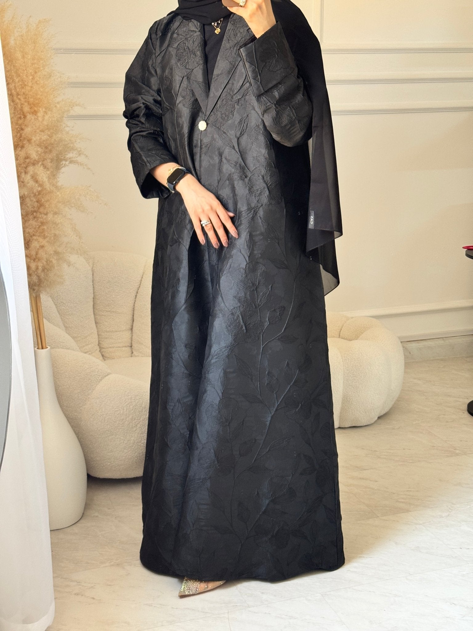 C 1467 Black Coat Abaya