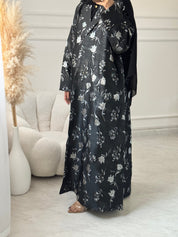 C 1469 Tulip Black Coat Abaya