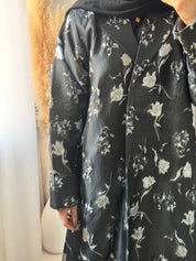 C 1469 Tulip Black Coat Abaya