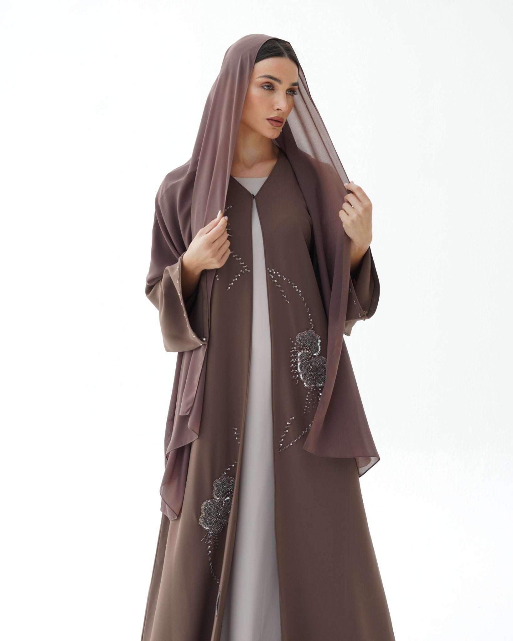 C 1473 Maple Beaded Abaya