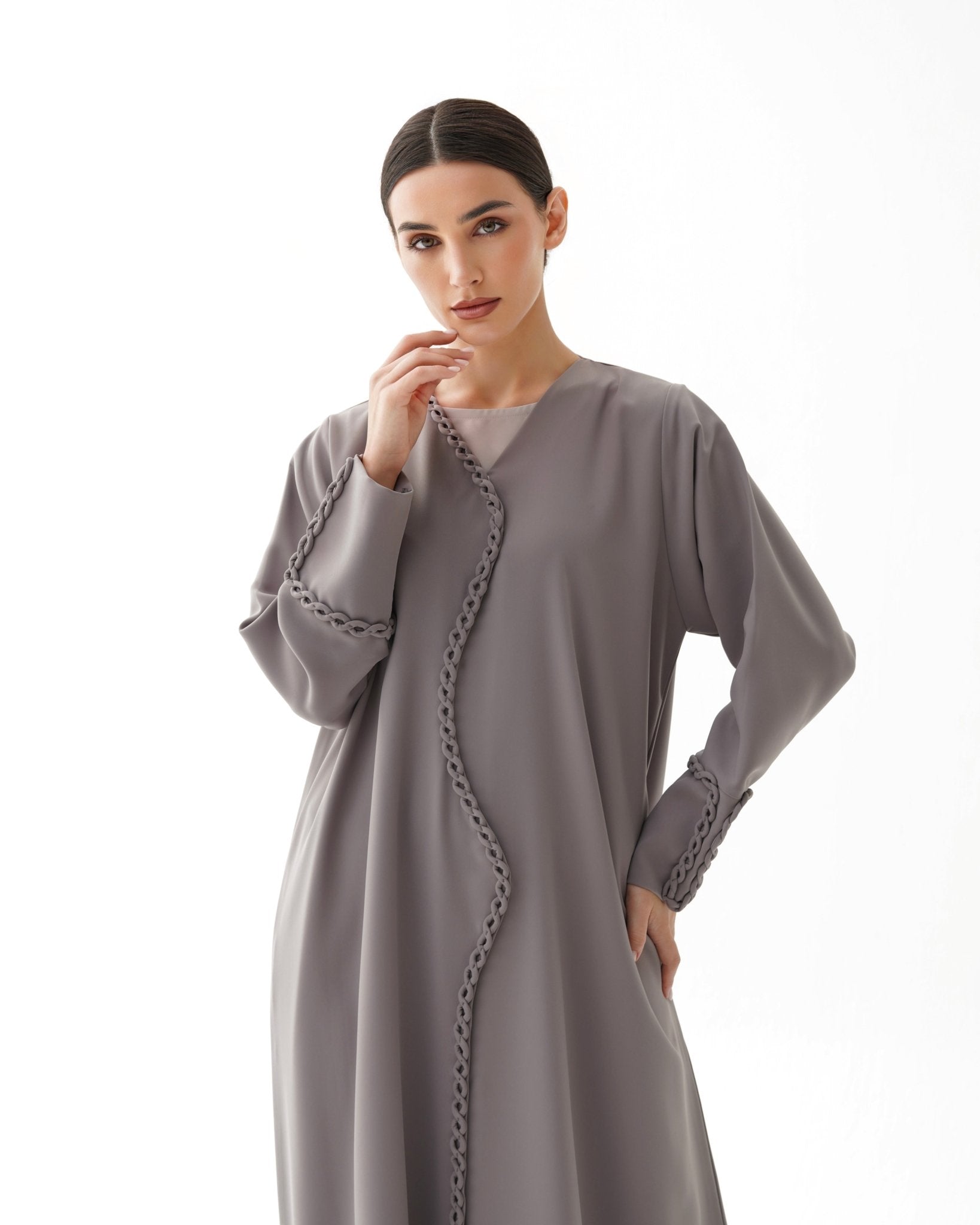 C 1475 Shadow Grey Abaya