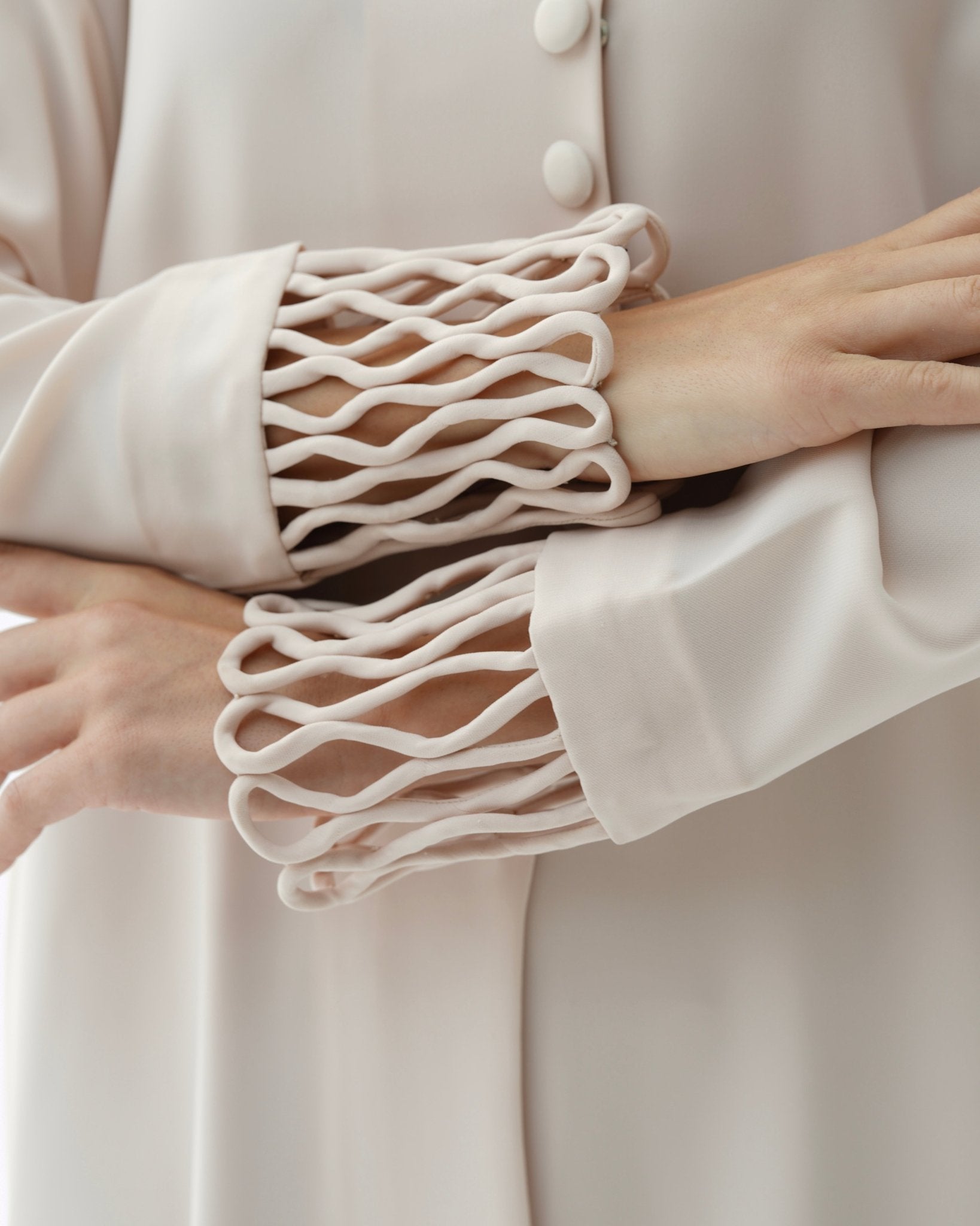 C 1479 Vanilla Cream Abaya