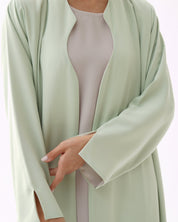 C 1481 Tea Green Reversible Abaya