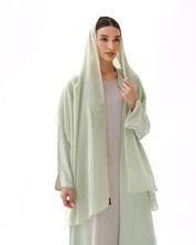 C 1481 Tea Green Reversible Abaya