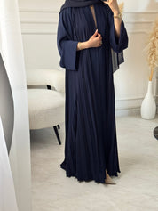C 1517 - 03 Navy Premium Nada Pleated Abaya