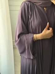 C 1517 - 08 Purple Premium Nada Pleated Abaya