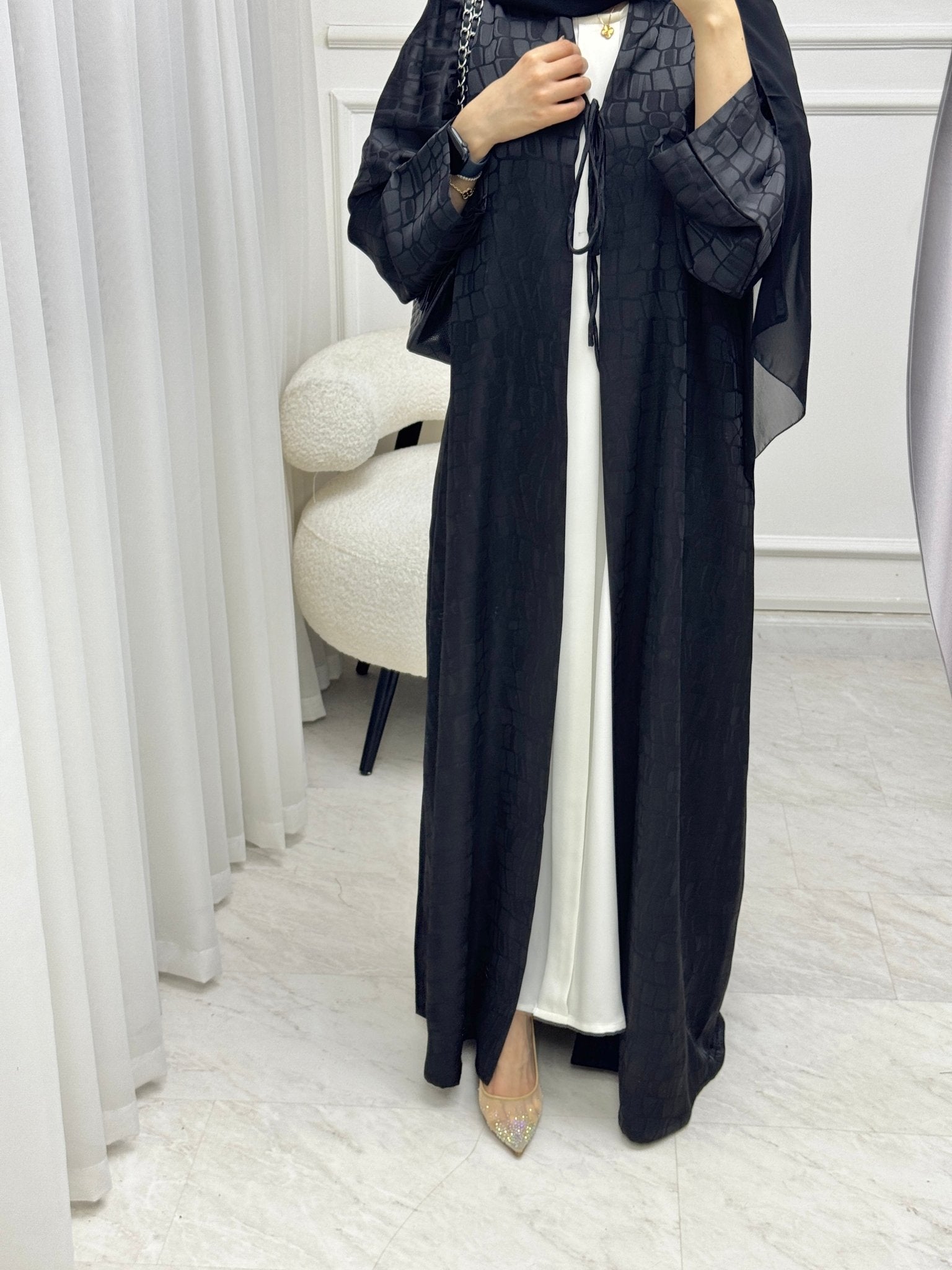 C 1522 Black work Abaya