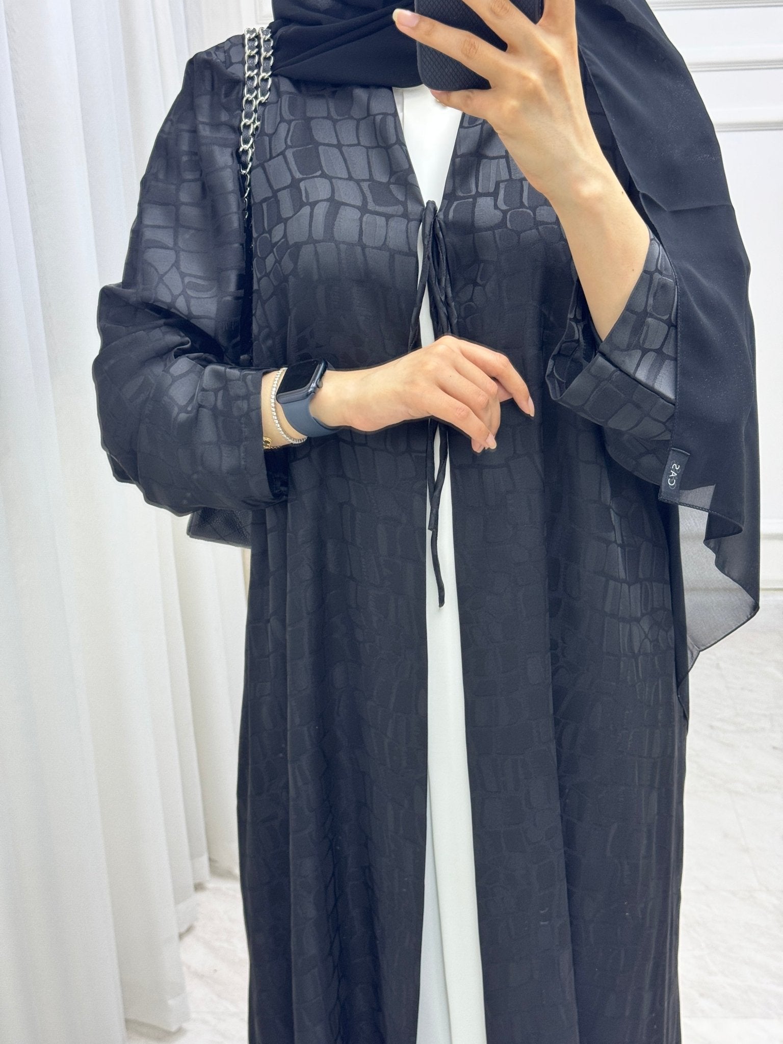 C 1522 Black work Abaya