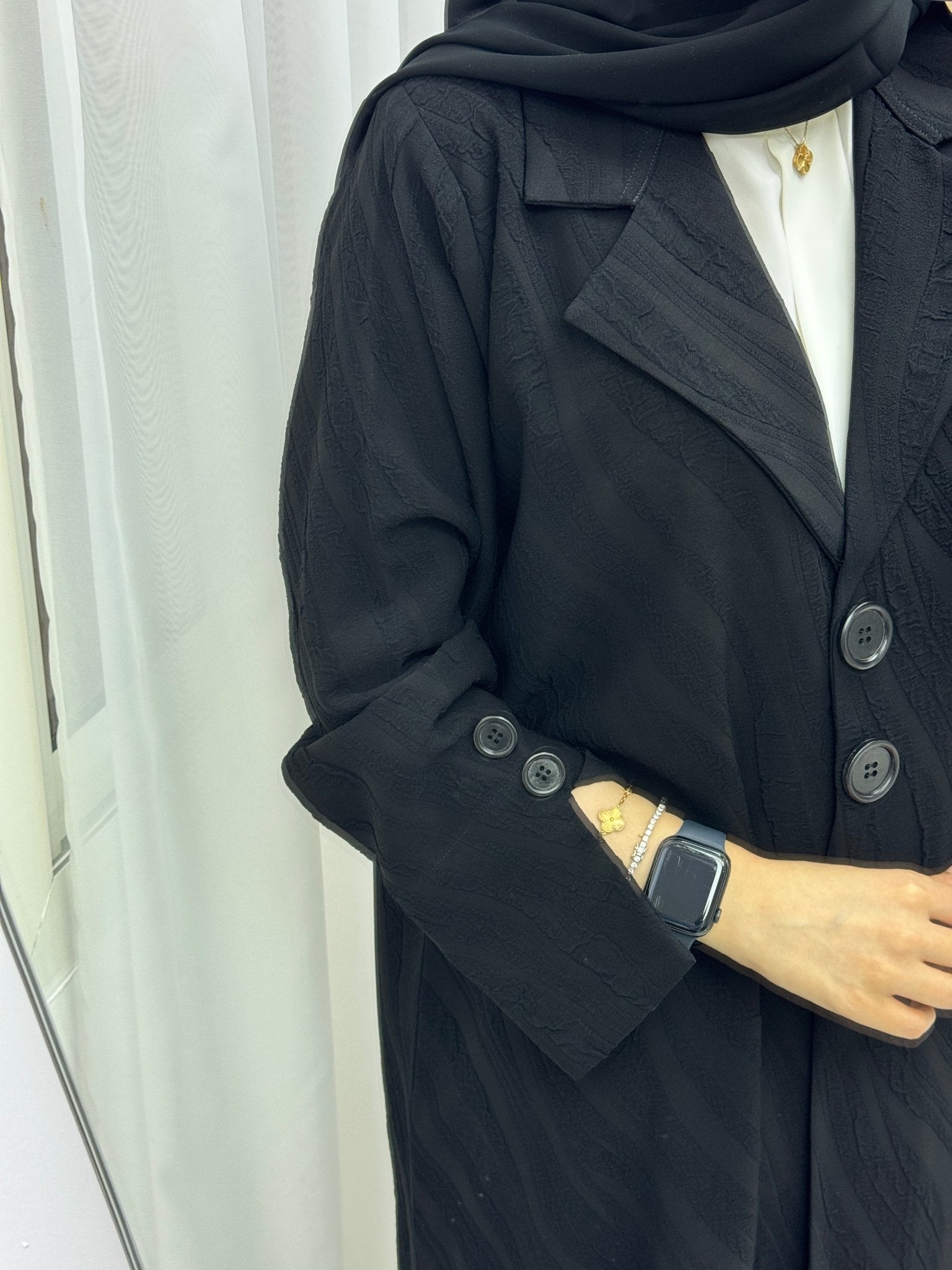 C 1525 Black work Abaya