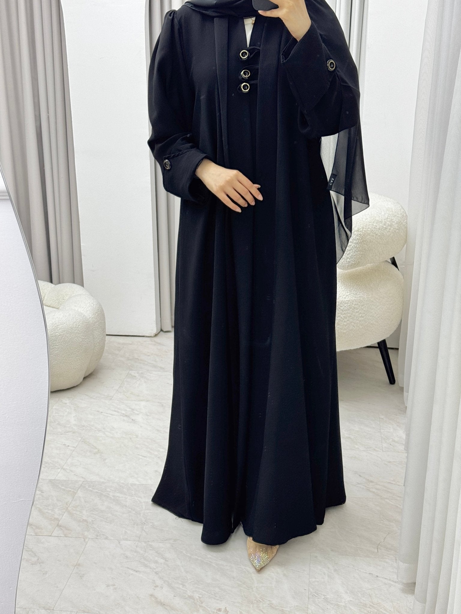 C 1527 Black work Abaya