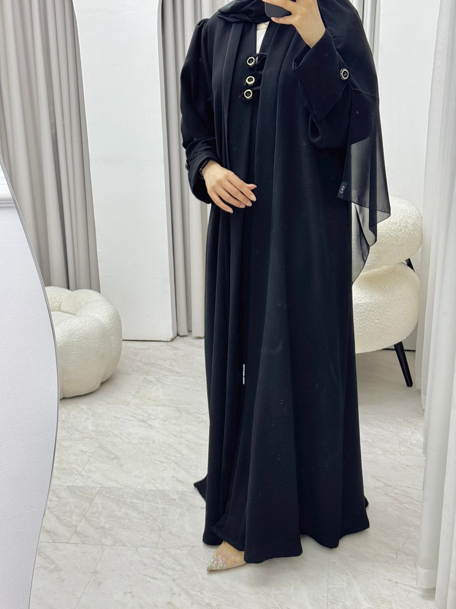 C 1527 Black work Abaya