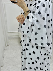 C 1528 - 02 White Polka Dot Abaya