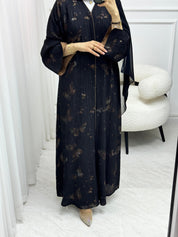 C 1531 Brown Butterfly Abaya