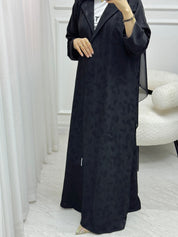 C 1533 Black Leafy Abaya