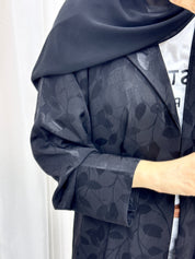 C 1533 Black Leafy Abaya