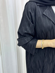 C 1534 Black Striped Abaya