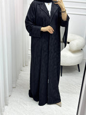 C 1535 Black Patterned Abaya