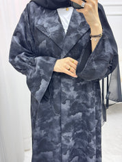 C 1537 Black Misty Abaya