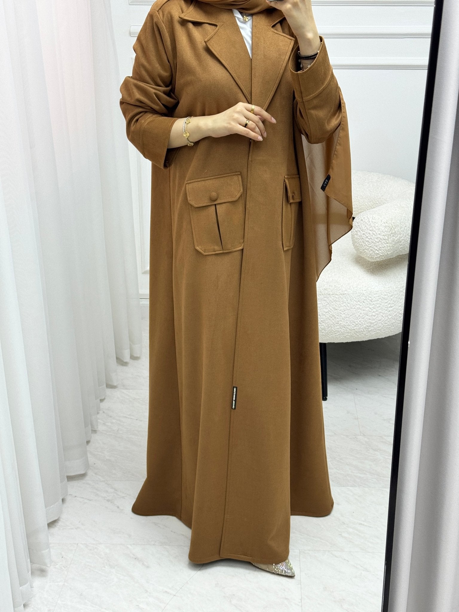 C 1538 Copper Coat Abaya